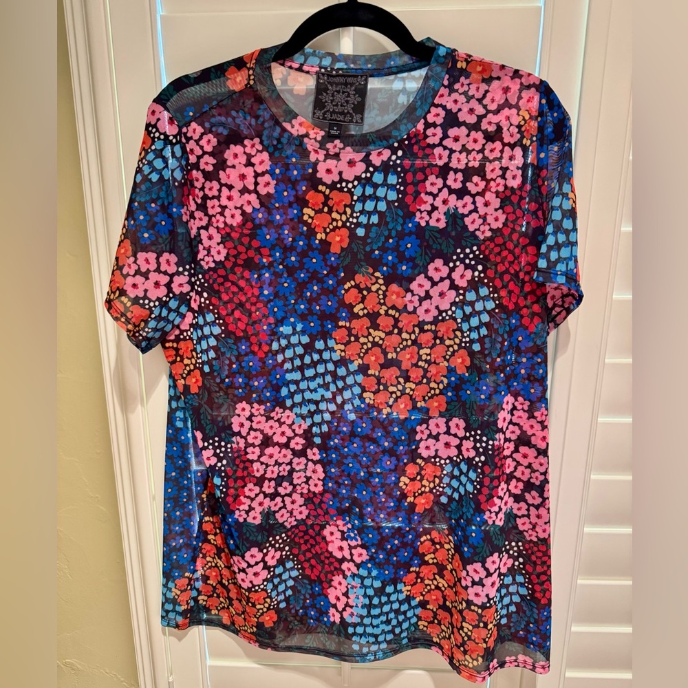 Johnny was Jade ELEANOR MESH SHORT SLEEVE TEE - ASTRID new no tags